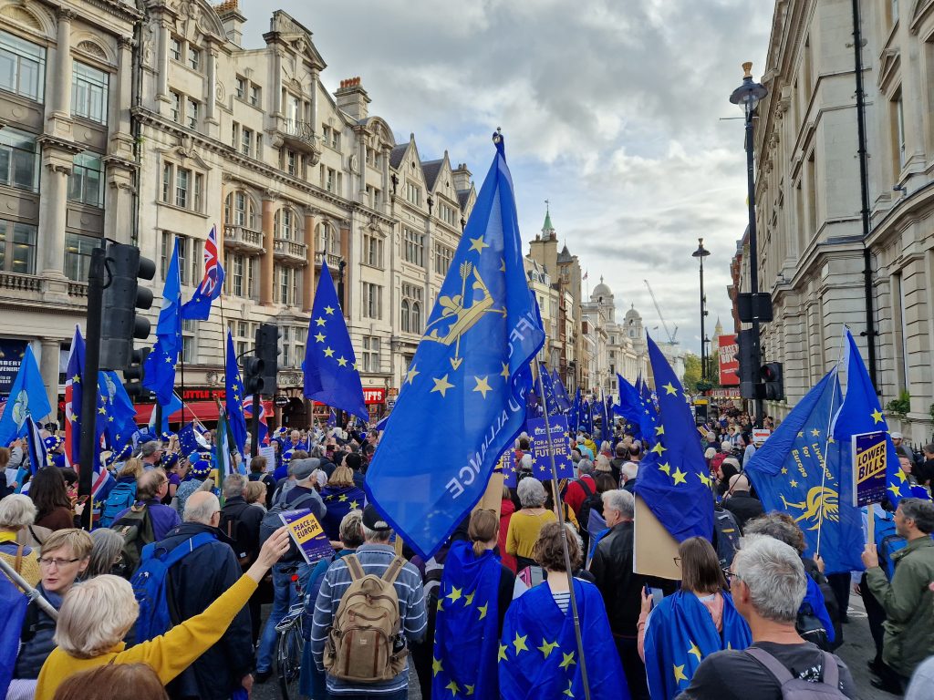 Thousands call for a new start on National Rejoin March - Cambridge for ...